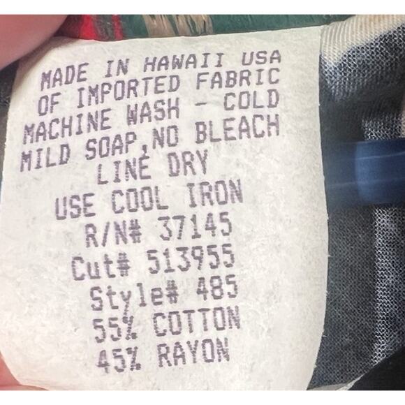 Hilo Hattie Long Maxi Dress Hawaiian Floral Tropical Cotton Rayon Size Small - Picture 7 of 7